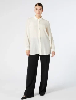 Clearance Marina Rinaldi Triacetate cigarette trousers BLACK