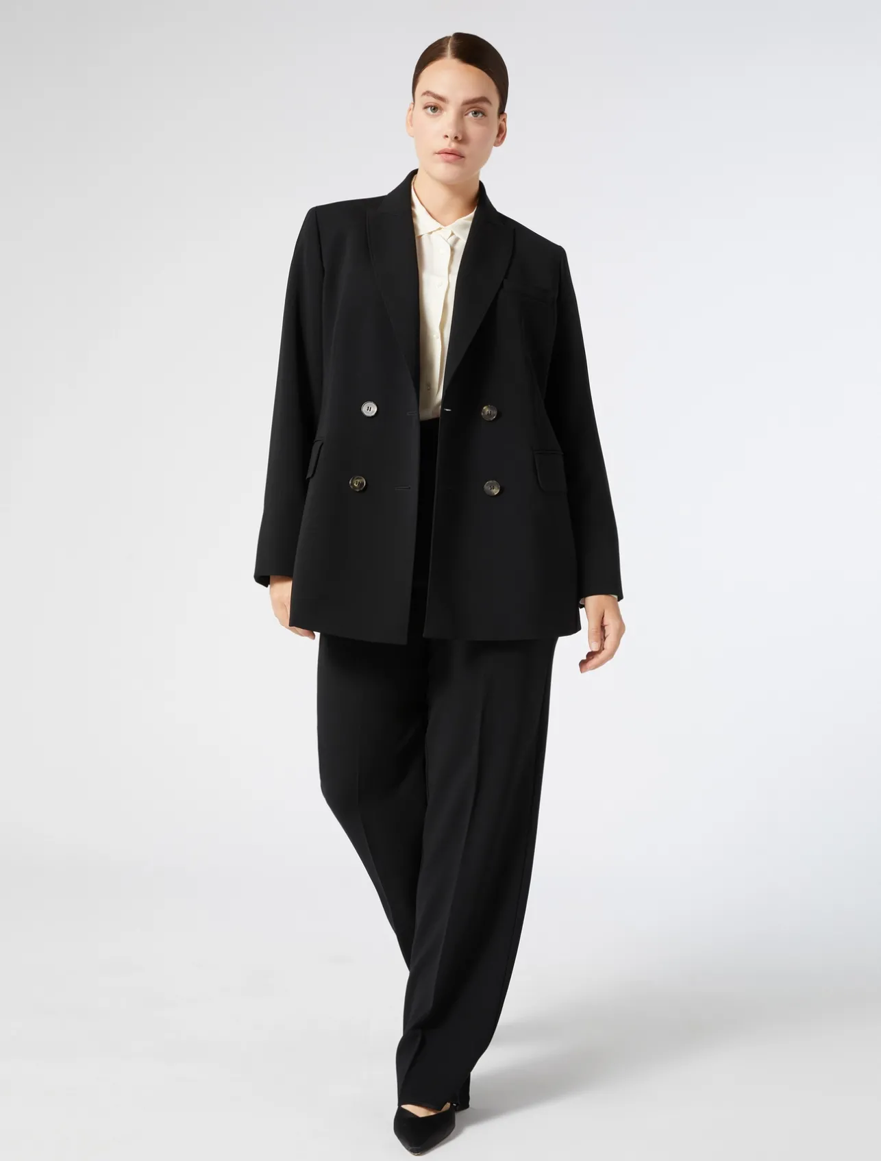 Clearance Marina Rinaldi Triacetate cigarette trousers BLACK