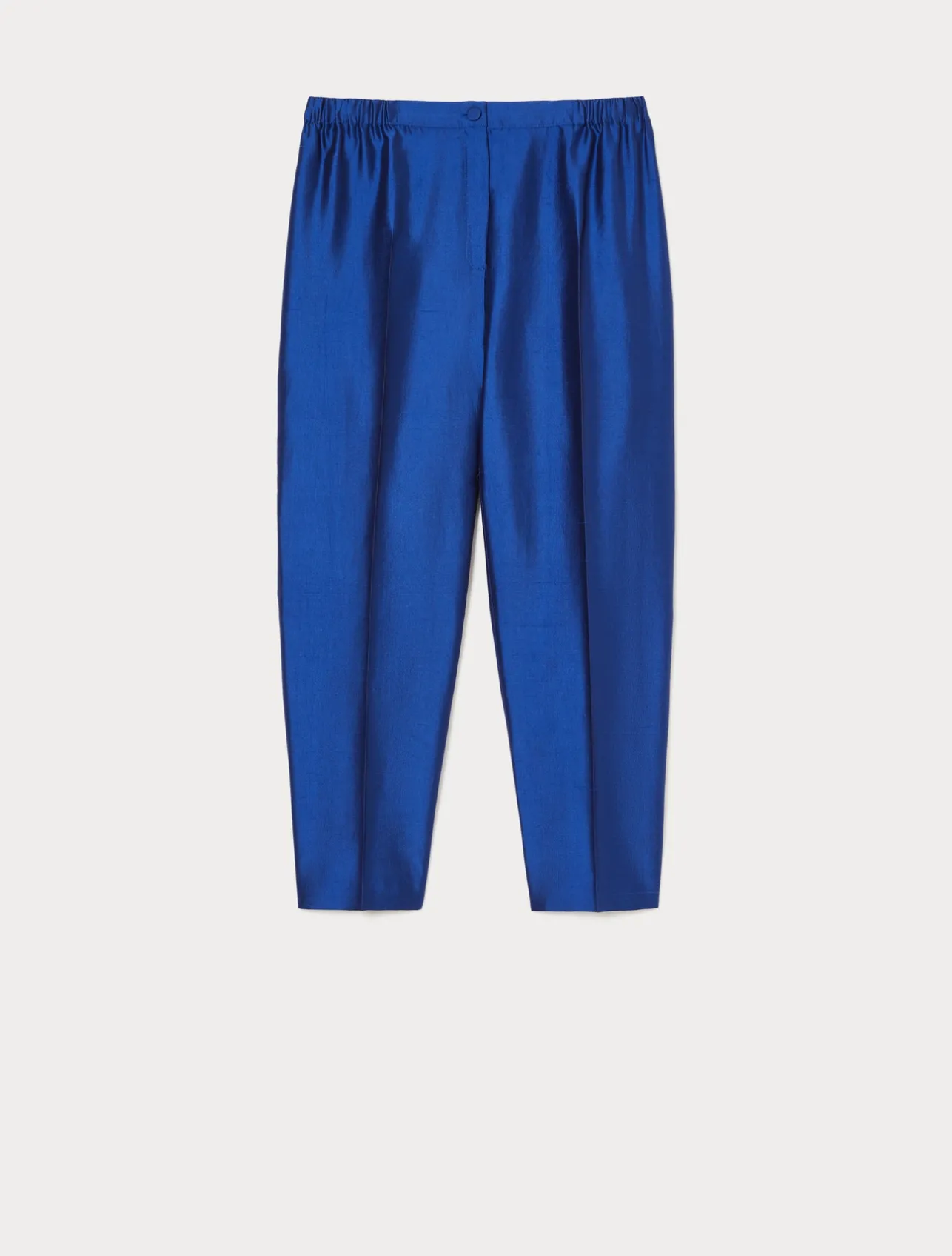 Fashion Marina Rinaldi Trousers in pure silk shantung PURPLE