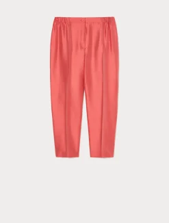 Hot Marina Rinaldi Trousers in pure silk shantung RED