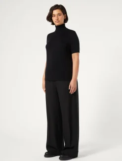 New Marina Rinaldi Trousers in viscose blend twill BLACK