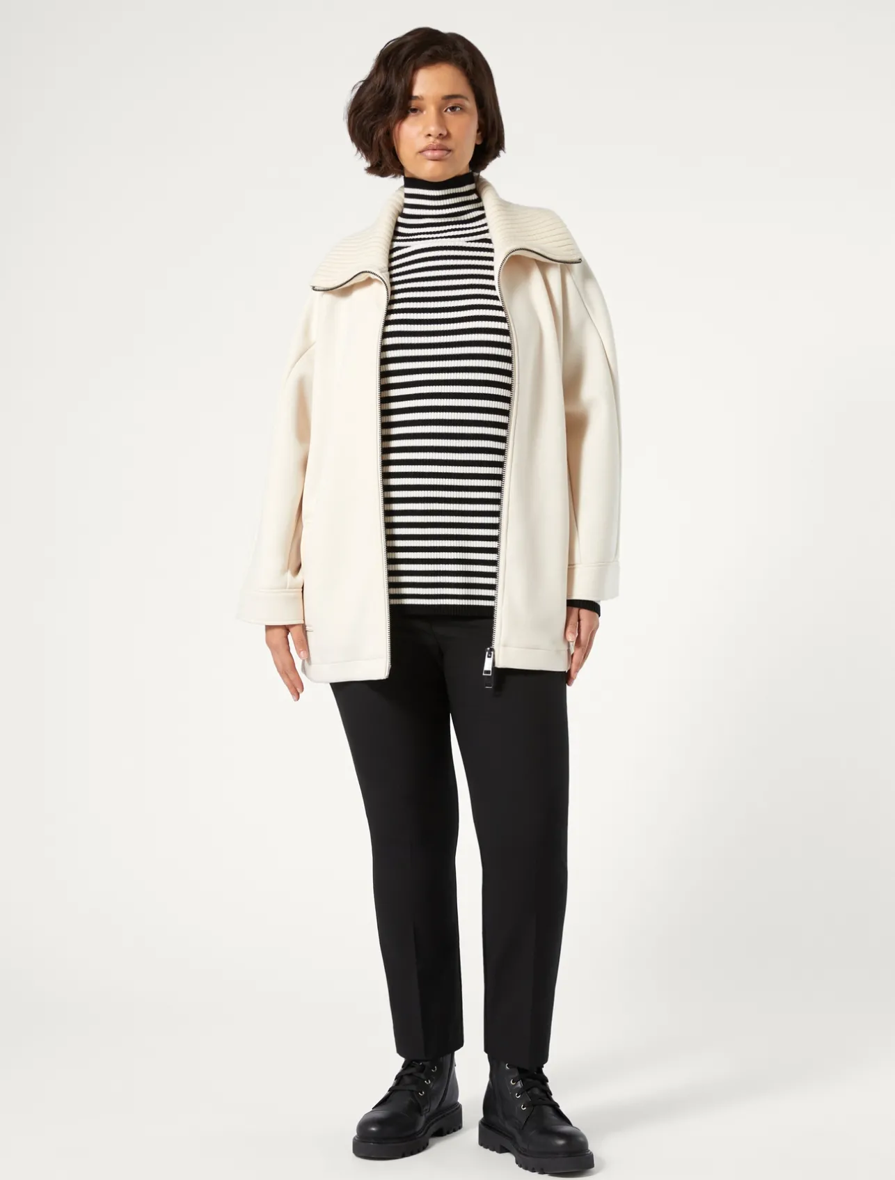 Fashion Marina Rinaldi Trousers in viscose blend twill BLACK