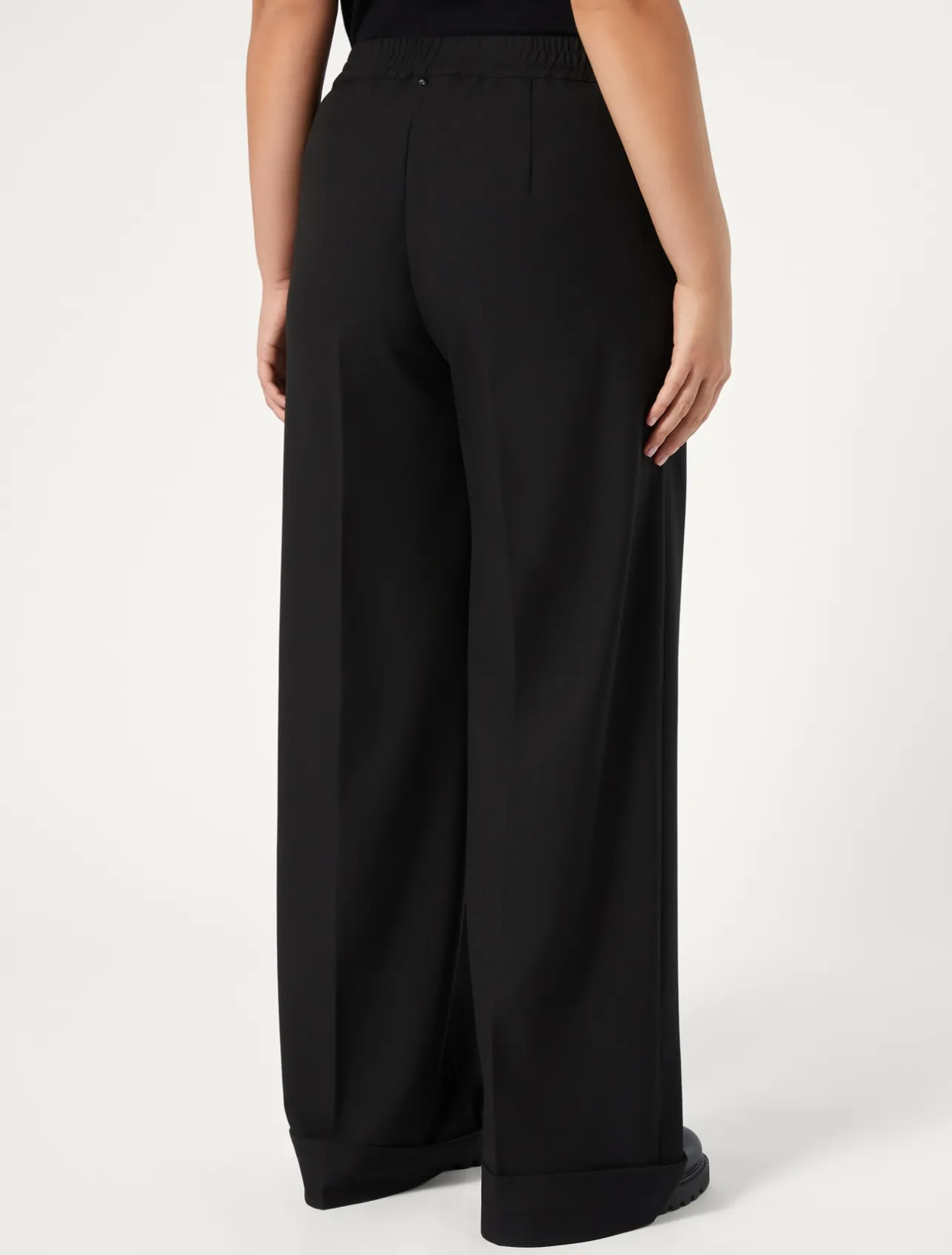 New Marina Rinaldi Trousers in viscose blend twill BLACK