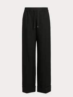 New Marina Rinaldi Trousers in viscose blend twill BLACK