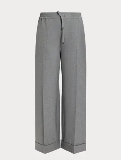 Fashion Marina Rinaldi Trousers in viscose blend twill MEDIUMGREY