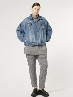 Discount Marina Rinaldi Trousers in viscose blend twill BLACK