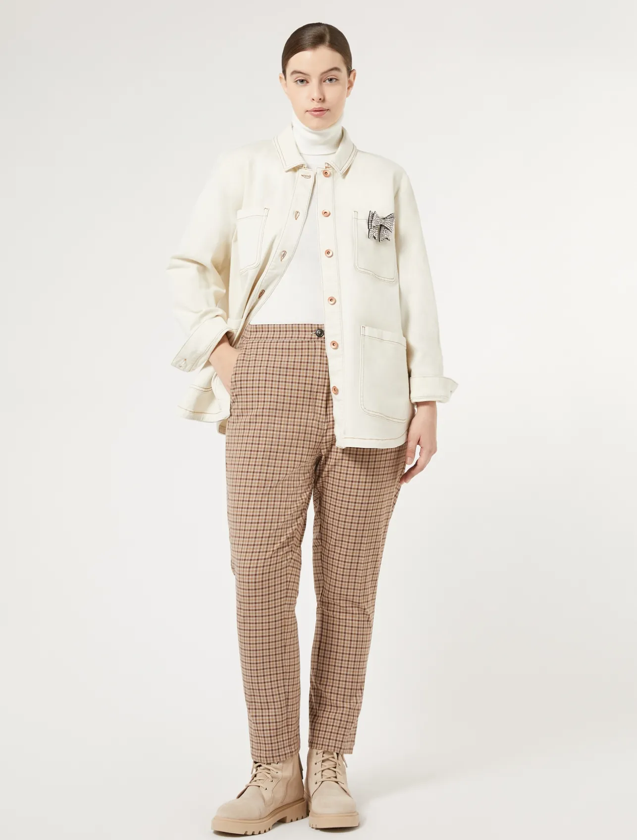 Hot Marina Rinaldi Trousers in viscose blend twill PINK