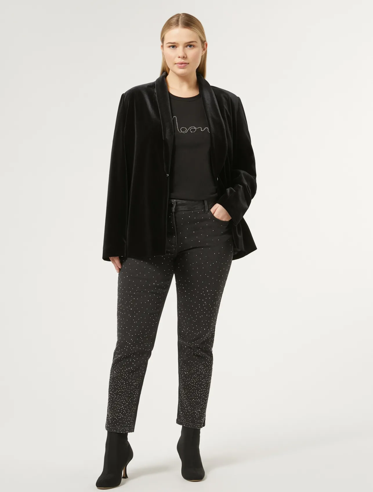 Sale Marina Rinaldi T-shirt in stretch cotton jersey BLACK