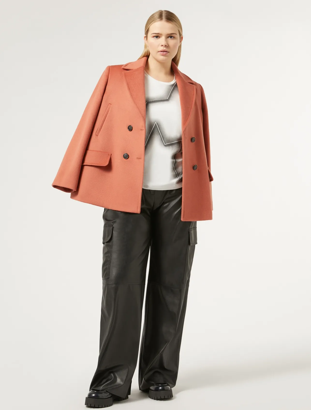 New Marina Rinaldi T-shirt in stretch cotton jersey WHITE