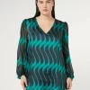 Best Marina Rinaldi Twill and georgette blouse ULTRAMARINE