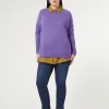 Fashion Marina Rinaldi Twill denim jeans ULTRAMARINE