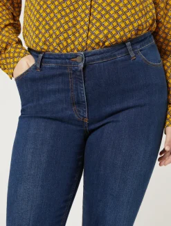 Fashion Marina Rinaldi Twill denim jeans ULTRAMARINE