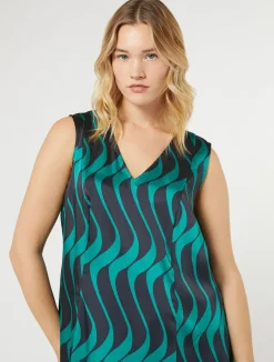 Online Marina Rinaldi Twill dress ULTRAMARINE