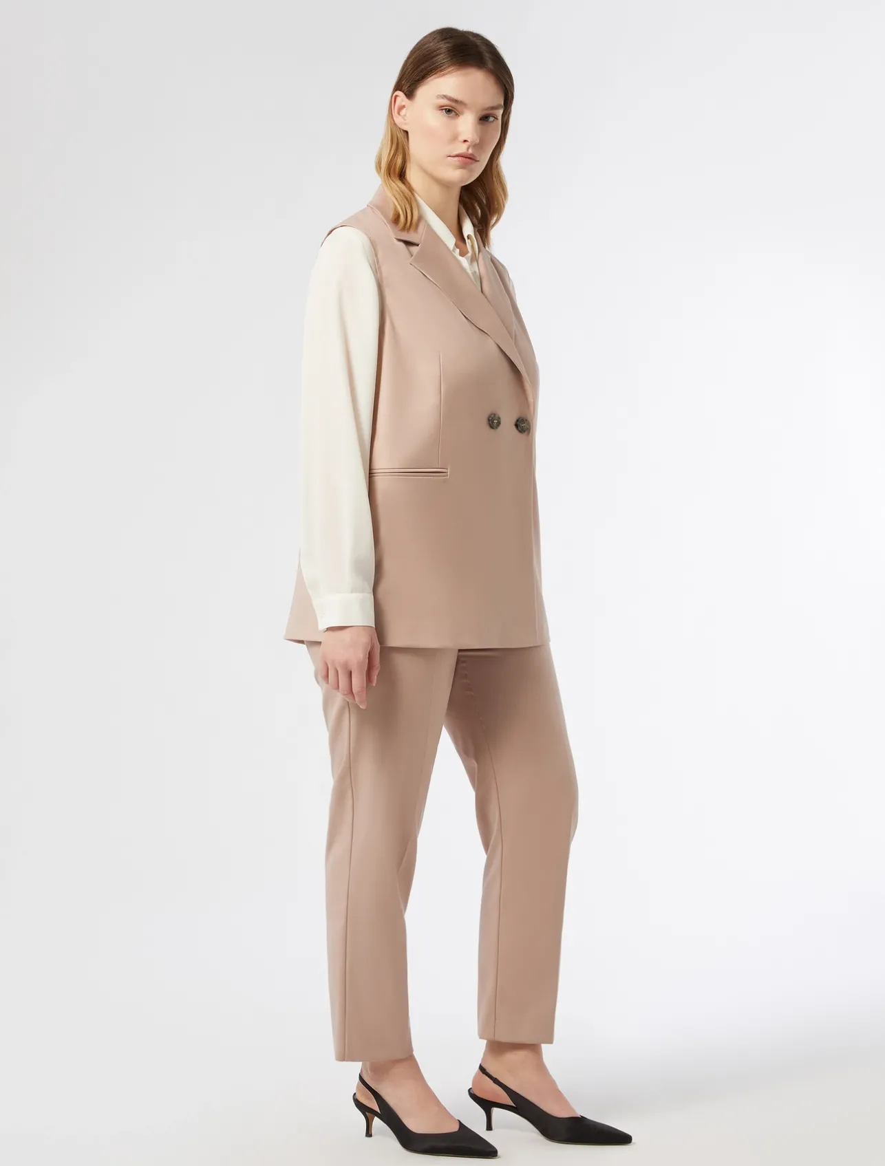 New Marina Rinaldi Twill gilet MAUVE