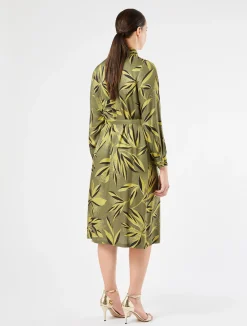 Best Marina Rinaldi Twill shirt dress MOSSGREEN