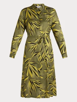 Best Marina Rinaldi Twill shirt dress MOSSGREEN