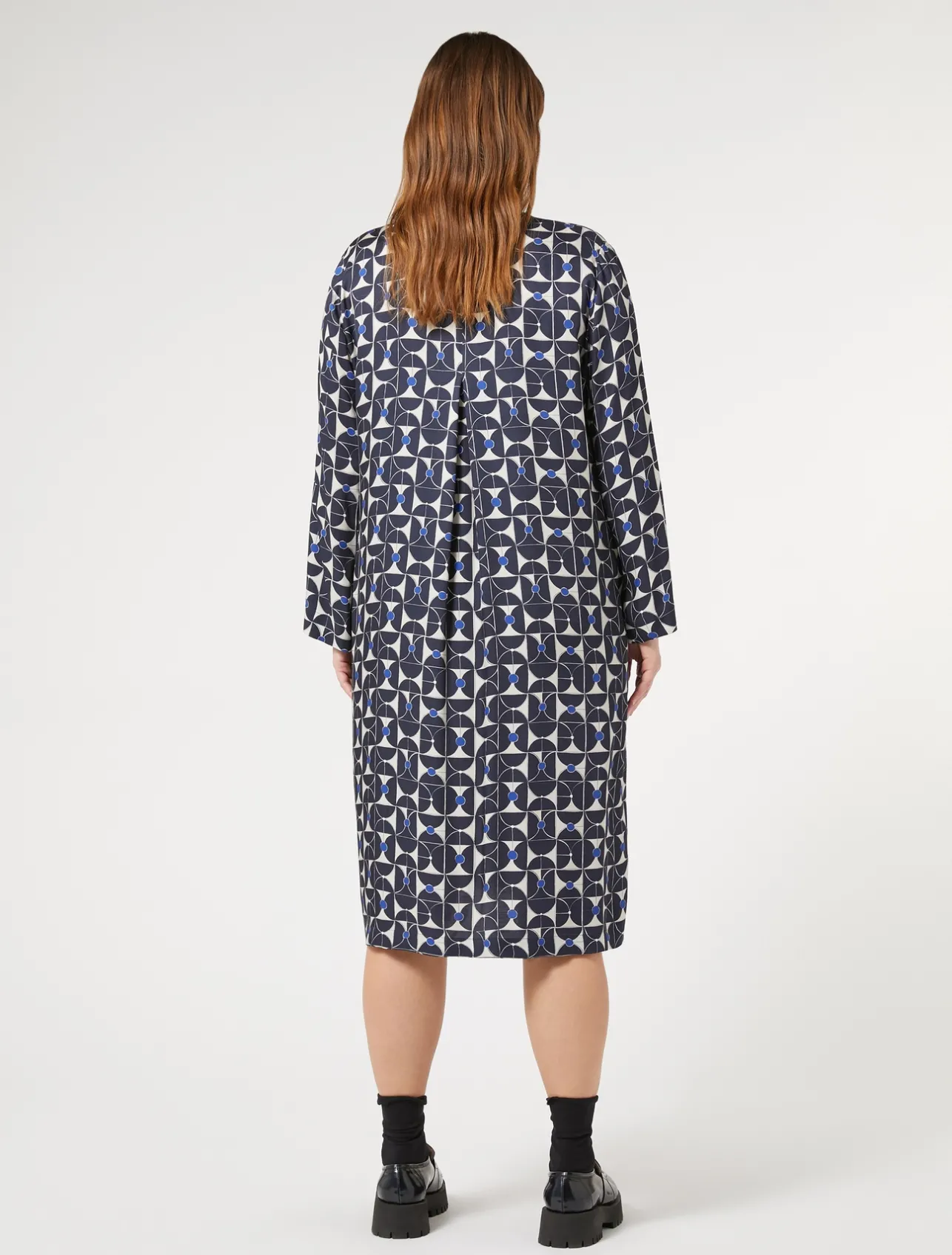 Sale Marina Rinaldi Twill shirt dress ULTRAMARINE
