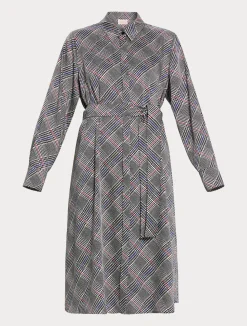 Sale Marina Rinaldi Twill shirt dress BLACK