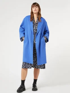 Sale Marina Rinaldi Twill shirt dress ULTRAMARINE