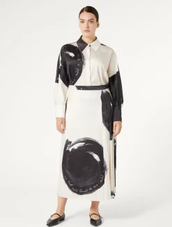 Outlet Marina Rinaldi Twill skirt IVORY