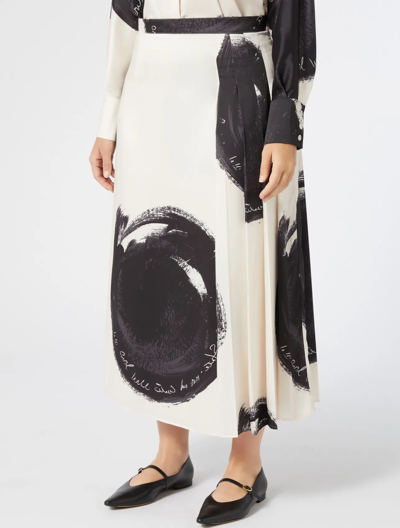 Outlet Marina Rinaldi Twill skirt IVORY