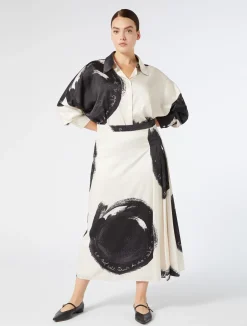 Outlet Marina Rinaldi Twill skirt IVORY
