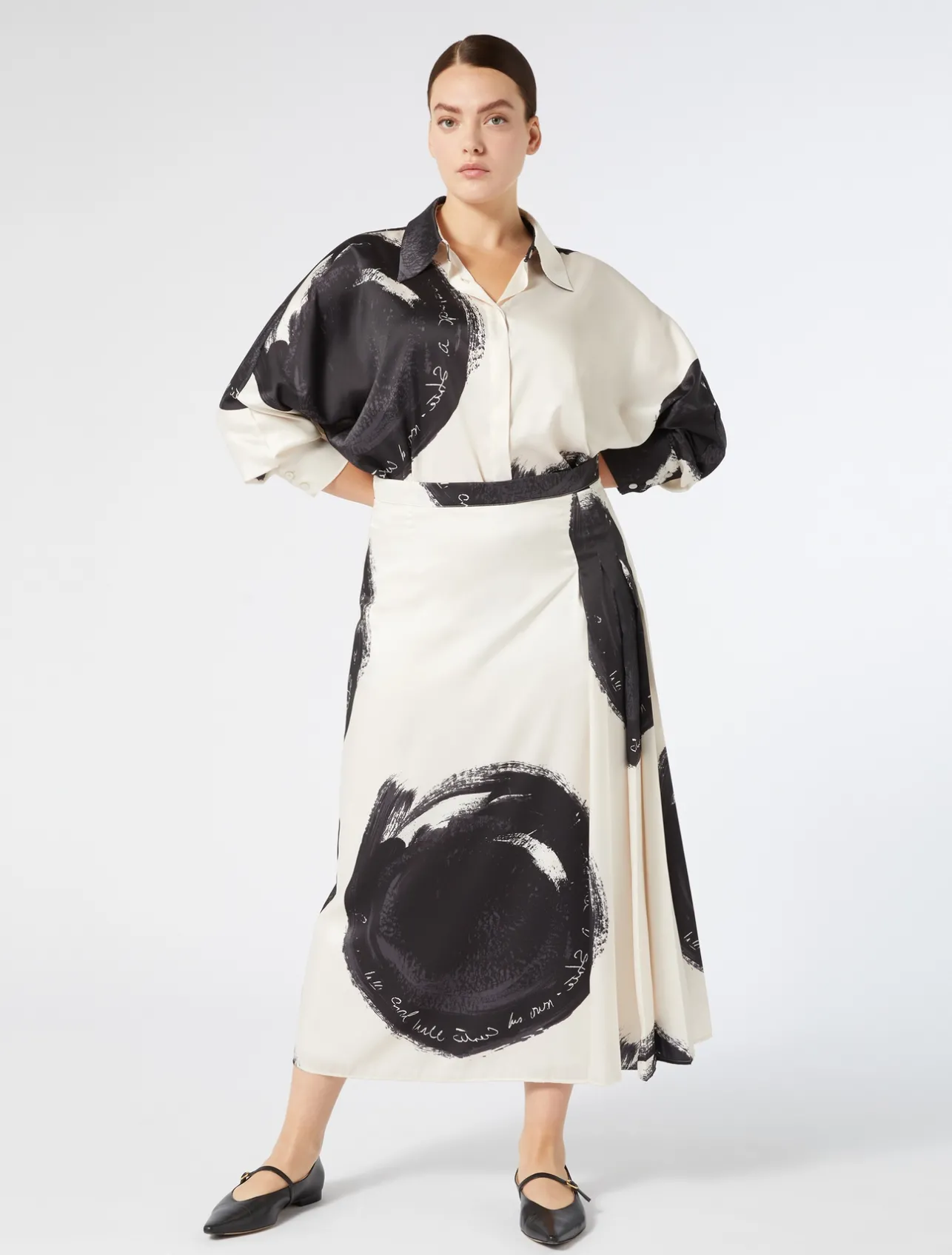 Outlet Marina Rinaldi Twill skirt IVORY