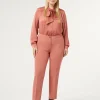 Best Marina Rinaldi Twill trousers TERRACOTTA