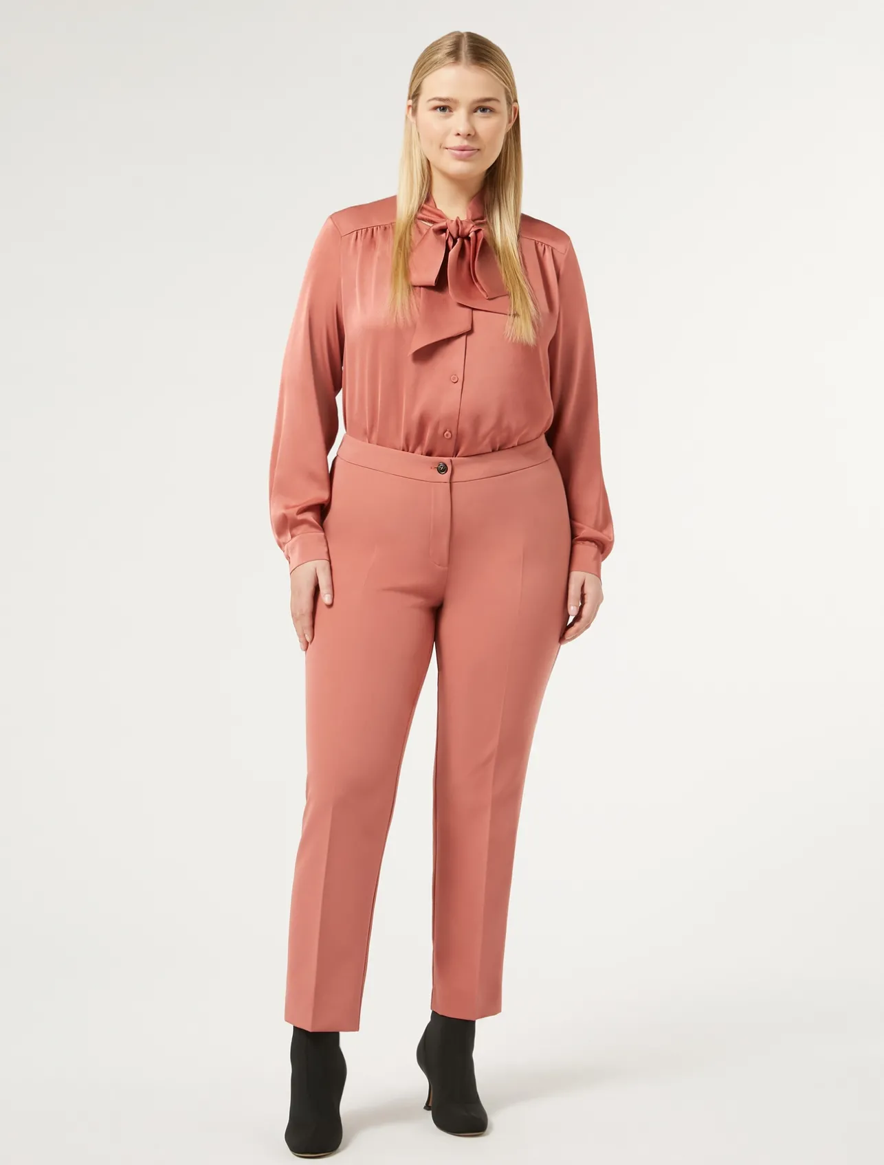 Best Marina Rinaldi Twill trousers TERRACOTTA