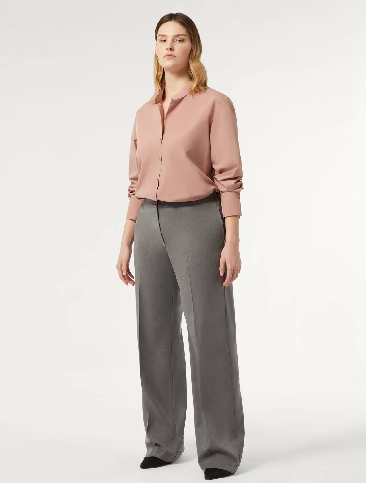 Fashion Marina Rinaldi Twill trousers MEDIUMGREY