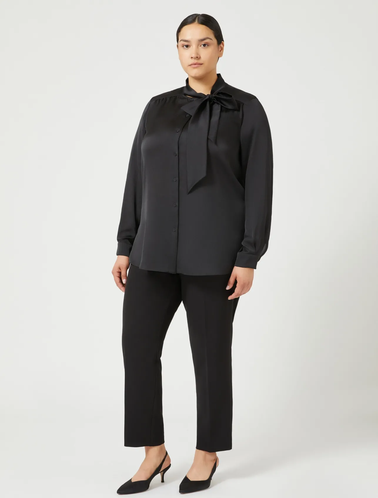 Sale Marina Rinaldi Twill trousers BLACK