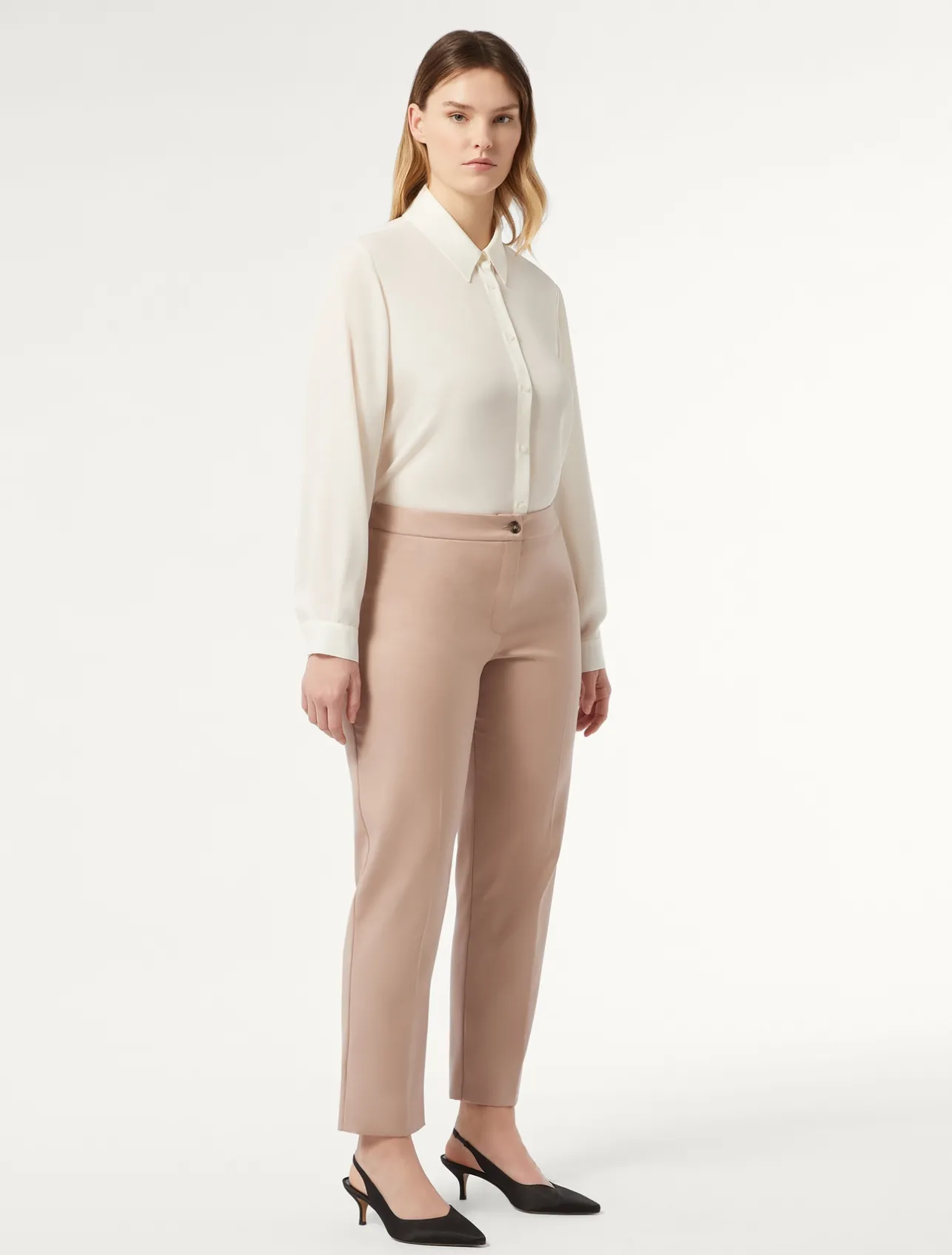Clearance Marina Rinaldi Twill trousers MAUVE