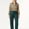 Online Marina Rinaldi Twill trousers DARKGREEN