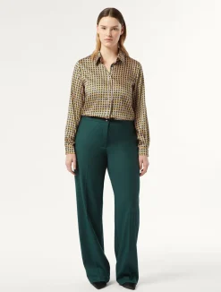 Online Marina Rinaldi Twill trousers DARKGREEN