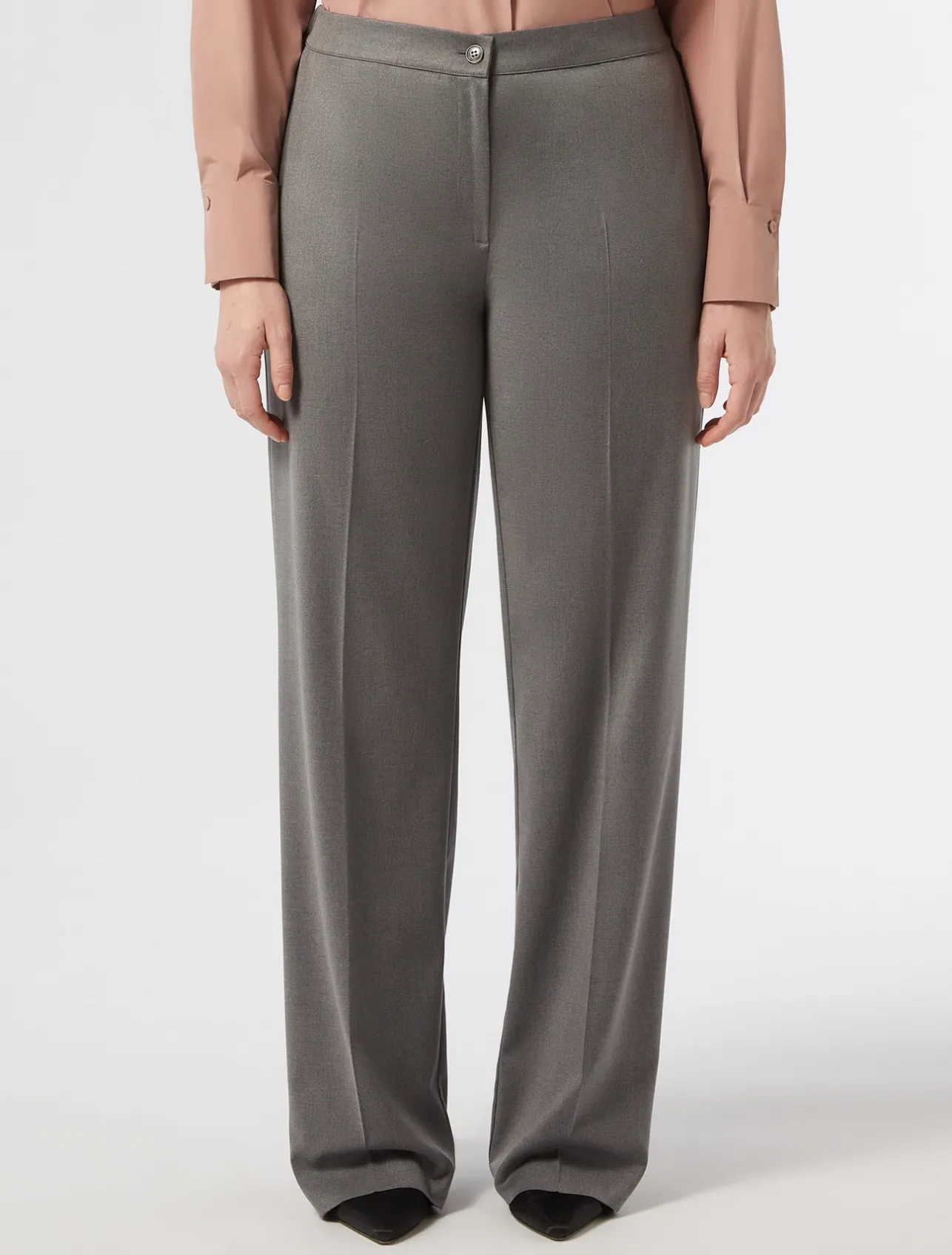 Fashion Marina Rinaldi Twill trousers MEDIUMGREY