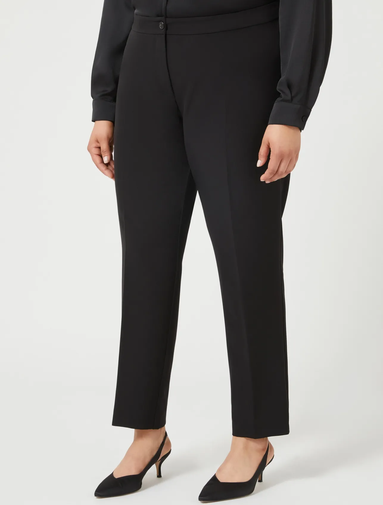 Sale Marina Rinaldi Twill trousers BLACK
