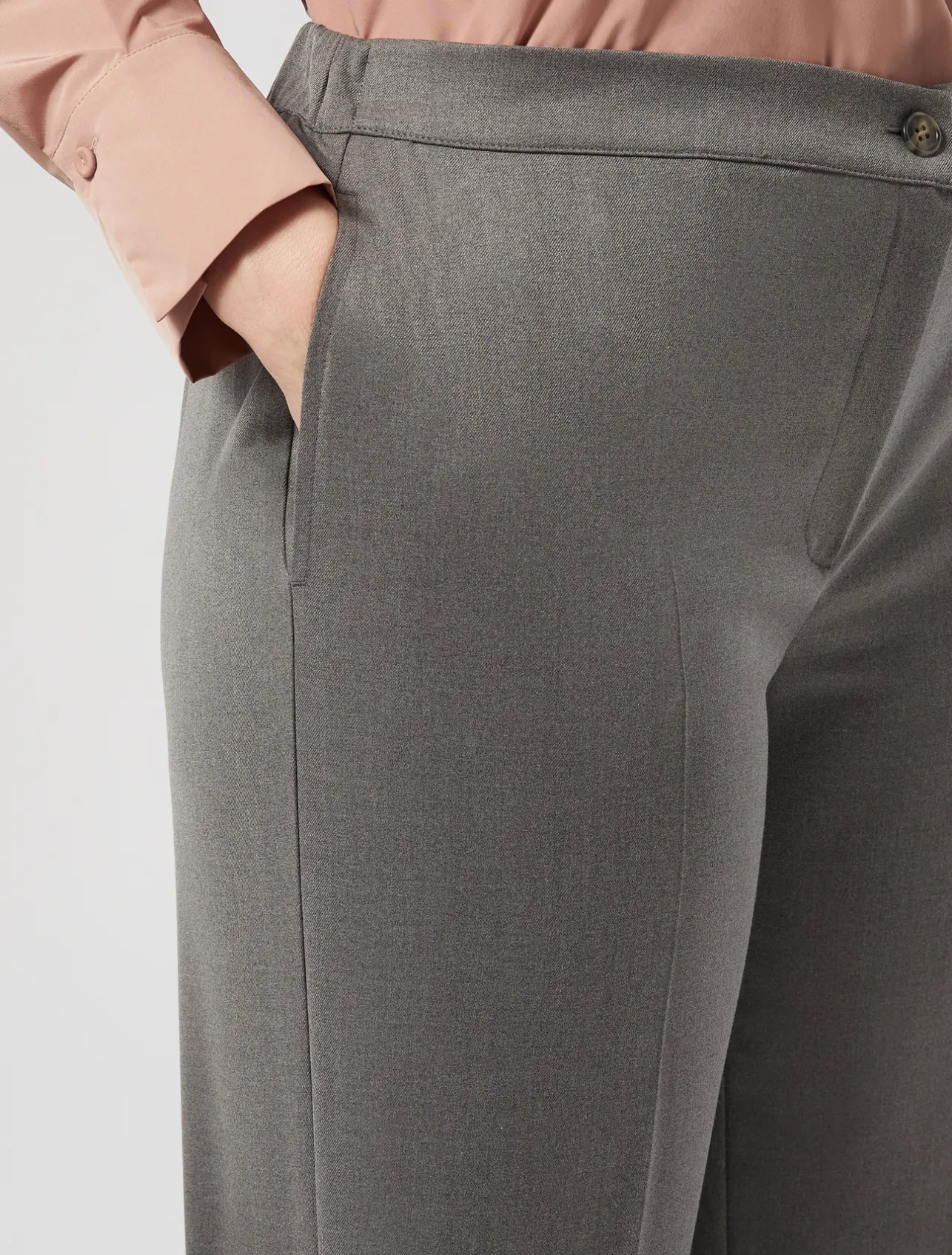 Fashion Marina Rinaldi Twill trousers MEDIUMGREY
