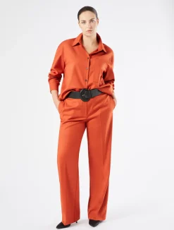 Sale Marina Rinaldi Twill trousers RUST