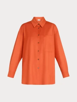 Discount Marina Rinaldi Twill tunic RUST