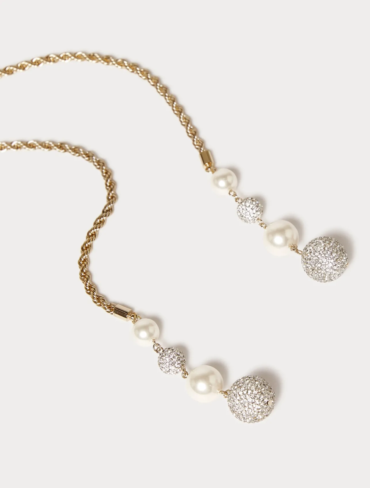 Best Marina Rinaldi Twisted-chain necklace with beads LIGHTGOLD