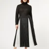 Clearance Marina Rinaldi Two-tone pleated skirt BLACKWHITE