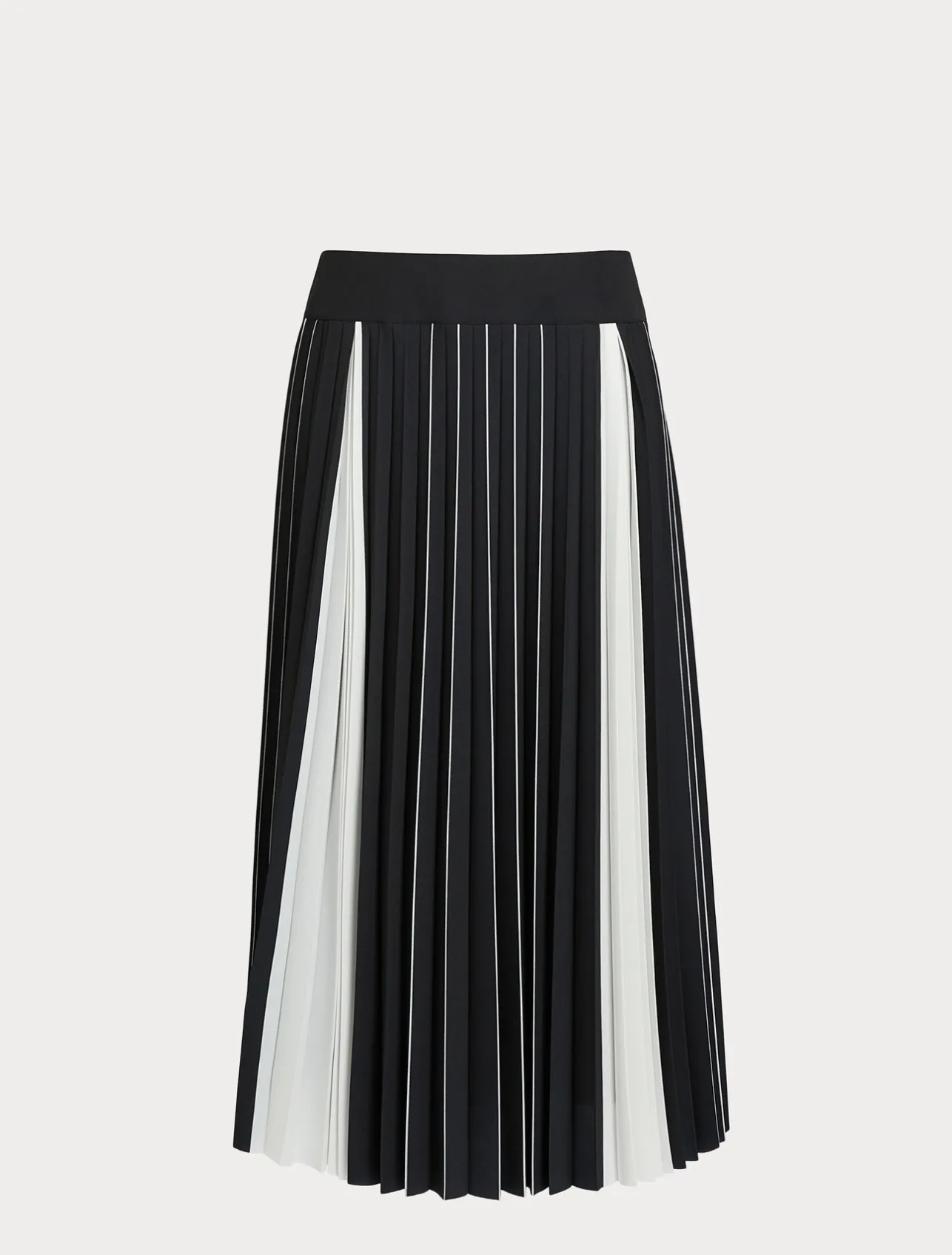 Clearance Marina Rinaldi Two-tone pleated skirt BLACKWHITE