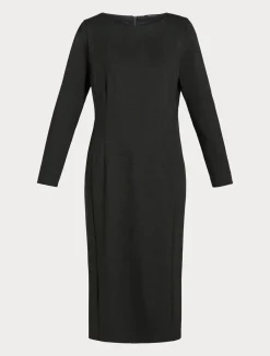 Sale Marina Rinaldi Two-way stretch jersey dress DARKGREY