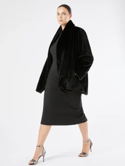 Sale Marina Rinaldi Two-way stretch jersey dress DARKGREY