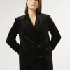 Online Marina Rinaldi Velvet blazer BLACK