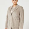 Sale Marina Rinaldi Velvet blazer TURTLEDOVE
