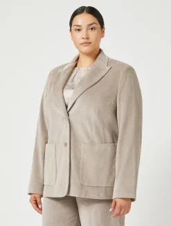 Sale Marina Rinaldi Velvet blazer TURTLEDOVE