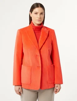 Sale Marina Rinaldi Velvet blazer CORAL