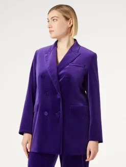 Clearance Marina Rinaldi Velvet blazer PURPLE