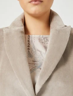 Sale Marina Rinaldi Velvet blazer TURTLEDOVE
